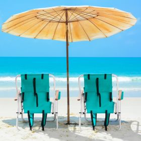 2pcs 23X21.7X31.5in Mint Green Beach Chair (Option: Mint green)