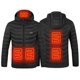 Male And Female Lightweight Electric Padded Jacket Usb Constant Temperature Electric Heating Padded Jacket (Color: black5, size: XL)