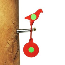 Wingswinmax Small Spinner Air Gun Target; Screwed-Type Steel Plinking Target; Bird Bb Slingshot Target (Color: Red)